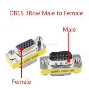 젠더 체인저 어댑터 RS232 콤 D-서브-수 암 VGA 플러그 커넥터 DB9 DB15 DB25 3 열 15핀 2개