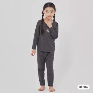 [레노마 이너웨어]미니마우스 여아 멜란 폴리 기모 내복 0C3WW28320