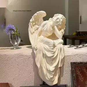 유럽풍 천사 조각상 빈티지 인테리어 장식품 거실 현관 고급 소품 엔젤 오브제 조형물