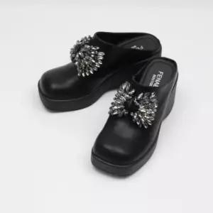 [다잇템]여성 FW 플랫폼 올리는 두꺼운굽 높이 시즌 뮬 (47531285)