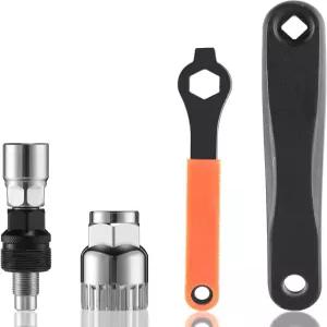 추미아 4대 자전거 크랭크 제거 도구 1대 추출기 하단 브래킷 제거기 16mm 스패너 MTB 산악 도로 암 왼쪽