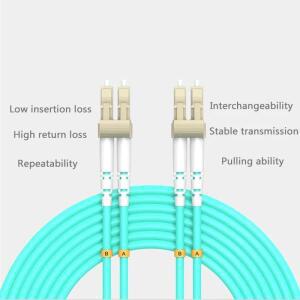 광섬유 패치 케이블 10G OM3 OM4 LC UPC-LC UPC 멀티모드 듀플렉스 2.0mm 코드