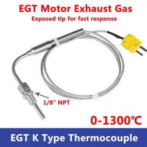온습도시계 1300 ° C K EGT 모터 배기 가스 온도 센서 스틸 프로브 열전대 튜브 나사 18 NPT 엘보 수 콘센