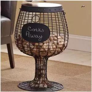 와인 코르크 보관함 보관 진열 보관대 데코진열 장식 스툴 보조 티테이블 소품 미니수납장