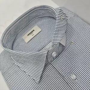 [레노마]슬림핏/반소매/구김없는/스트라이프 서커 프린트/지지미 여름셔츠 RPUSL1352 GE_US