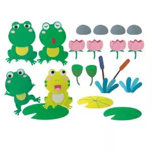 환경꾸미기세트 개구리연못 봄 교실게시판 펠트소품 꾸미기 가을 교실 환경 어린이집장식 교구