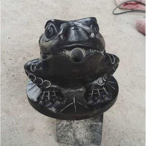 연못 돌두꺼비 분수대 석상 개구리 블랙 20cm 장 조형물