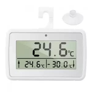 온습도시계 LCD 디스플레이 알람 냉장고 온도계 가정용 온도 습도 Mete 방수 냉동고 서스펜션