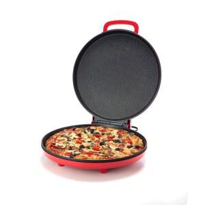 제니스 그릴 논스틱 피자 메이커 가정용 기계, 칼존 메이커, 피자 오븐을 전기 실내 그릴로 변환, 빨간색