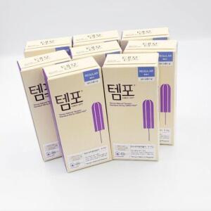 템포 내추럴 순면 탐폰 레귤러 8p X 8팩