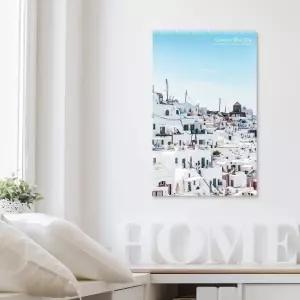 힐링 감성 캔버스액자 산토리니 블루스카이인테리어 벽걸이 그림 거실 카페 북유럽 소품 포스터