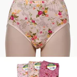 화사한 플라워 자연섬유 청결유지 요실금 건강 여성팬티할머니 엄마 속옷 삼각 면스판 기능성