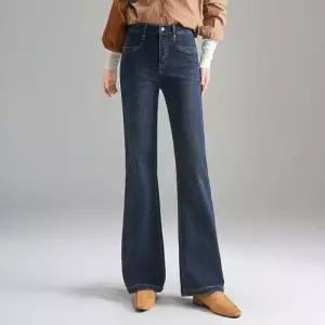 바지 데님 롱 가을 여성 아이템 와이드 하이웨스트 부츠컷 트렌디 청바지 머메이드 HT3