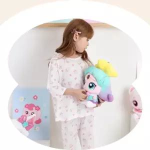 [레노마 이너웨어]티니핑 여아용 깡총핑 오가닉 순면 7부 실내복 상하세트 0F1WW64981