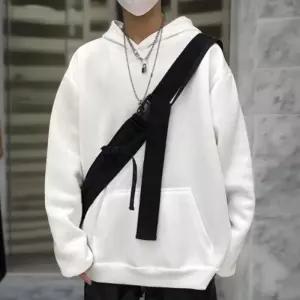 [옷자락]남녀공용 커플 패션 기모 루즈핏 심플 겨울 후드티