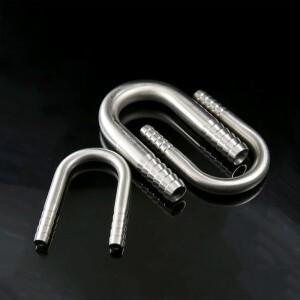 호환 6/8/10/12/16/20/25mm 호스 바브 304 스테인레스 U 자형 팔꿈치 테일 파이프 피팅 물 가스 오일 물고