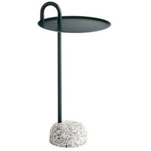 북유럽 이동식 협탁 침대 사이드 테이블 거실 틈새 수납 선반 철제 미니 원형 보조 탁자