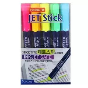 [문구/오피스] 5색 형광펜 필기도구 형광 고체 마카 스틱 학용품