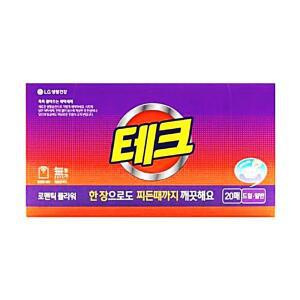 20매 간편 테크 시트 뽑아쓰는 형 티슈 플라워 세제
