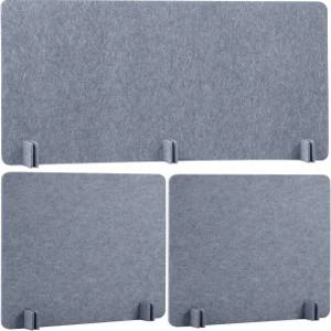 버예 3개 책상 칸막이 파티션 23.6 x 47.2 독립형 큐비클 프라이버시 패널을 설치하여 사무실 홈스쿨용