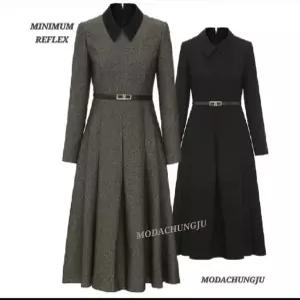 [미니멈]MD 카라 플리츠 원피스  MD MYDAWO0220MX