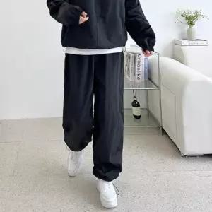 [보슈아][sado]여성 스트링 조거 와이드 팬츠 절개 나일론바지 아웃도어SF1034W