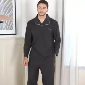 [레노마 이너웨어]남성 솔리드 피치 스판 9부 잠옷 상하의 세트 AF3SH48264