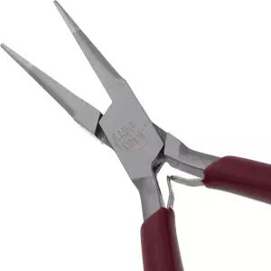 비드스미스 롱 체인 노즈 플라이어 - 광택 스틸 헤드 PVC 컴포트 그립 더블 스프링이 장착된