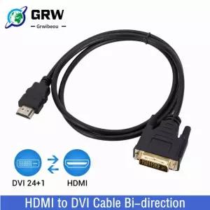 HDMITODVI HDMI 호환-DVI 어댑터 케이블 HDTV XBOX DVD TV 박스용 4K 1080P 양방향 24 1 DVI DVI-D-HDMI 호
