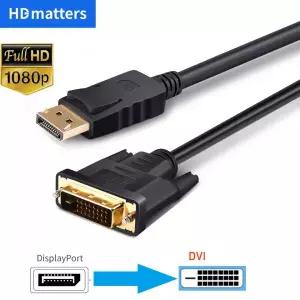 HDMITODVI DisplayPort-DVI 케이블 1080P DP-DVI-D 모니터 Nvidia HP Dell Asus용 DisplayPort -DVI 출력