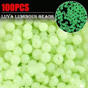 캐스팅볼 100개 구슬 3mm-8mm 낚시 공간 콩 라운드 플로트 공 야외 세트 빛