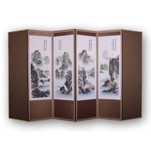 산수화 관공서 품 추석 성묘용 병풍커버포함 학교 차례상 6폭 옥비단 제수용품 두레공예사 설 반야