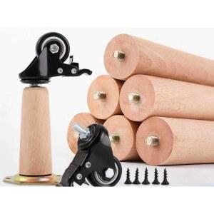 원목 테이블다리 가구 부속품 책상 탁자 다리 바퀴형 쇼파 식탁 상다리 이동식 테이블 벤치 소파 의자