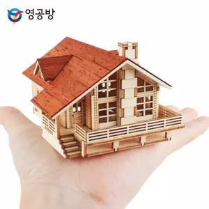 영공방 미니 스토리 하우스 (YM563)목재모형 조립키트 완구 우드 어쳐만들기 만들기수업