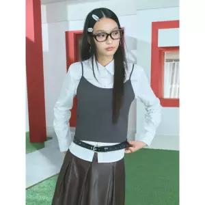 에잇세컨즈 edition8 뷔스티에 셋업 셔츠 - 애쉬 1178802