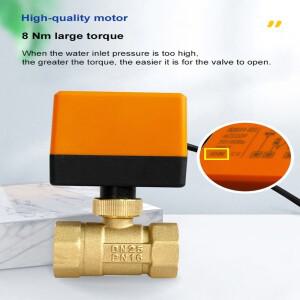 호환 2전기 볼 밸브 황동 AC220V DC24V 전동 양방향 에어컨 바닥 난방