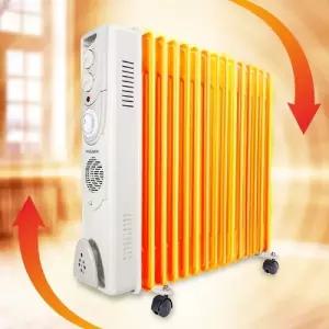 크루거 KRR-TF4815 전기 라디에이터 15핀 타이머형15 15 난방 온풍히터 사무실 가정용 난방기 온풍기