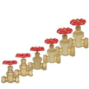 호환 15mm 22mm 외경 구리 튜브 압축 유니온 황동 게이트 밸브 스위치 (배관  온수 펌프 차단용)