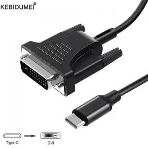 HDMITODVI USB C-DVI 케이블 Thunderbolt 3 Type-C 남성-DVI 남성 변환기 Iphone 15 Pro Max Macbook air p