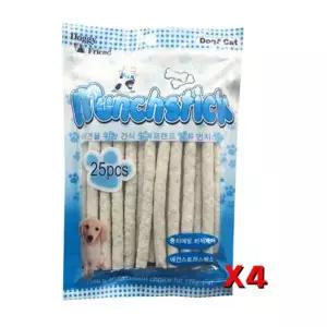 도기프랜드 우유먼치껌 25p X4 애견 우육피 치석제거