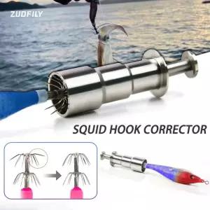낚시대수리 1개입 오징어 바늘 교정기 스틸 문어 수리 변형된 낚시바늘 복원 낚시