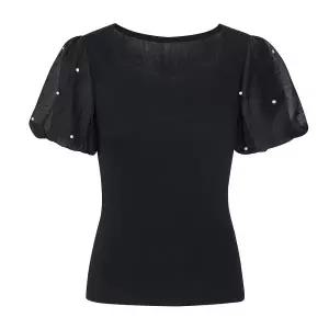 [롯데백화점]제이제이지고트 하트넥 퍼프 진주 블라우스 티셔츠 GR5N0TS571