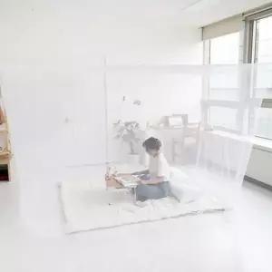 바닥용 침대 모기장 다인용 사각 모기장 매트 여름