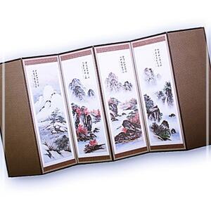 두레공예사옥비단미니옥추사산수화6폭병풍 커버포함
