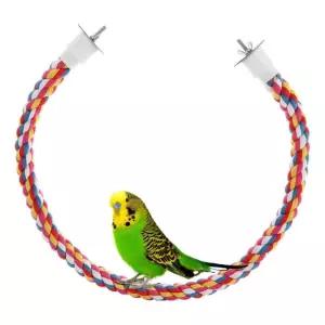 앵무새 컬러 횃대 장남감 그네 휴식공간 1P 80cm 새용품 놀이터 횟대 새놀이터 로프 면횃대 새장 사다리 와