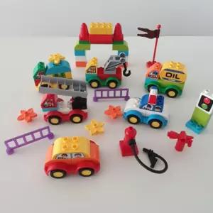 듀플로 호환로봇변신경찰소방자동차블럭124p내맘대로맥포머스 추가 자석 완구 장난감 블록놀이 세트 학습교