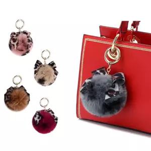 호피리본 폼 키링 백참 가방 악세사리 고리 AC003폼링 폭스링 스장식 폼고리 홀더 장식품 백링 태슬링 슬백