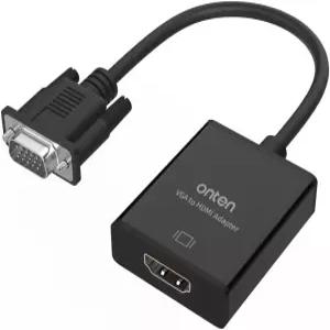 ONTEN VGA에서 HDMI까지 컴퓨터 데스크탑 노트북 PC 모니터 프로젝터 오디오 케이블 및 USB 포함된 HDTV용