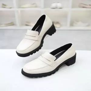 [코디엘루]심플 캐주얼 미들힐 페니 로퍼 6cm CDMD500677_GN