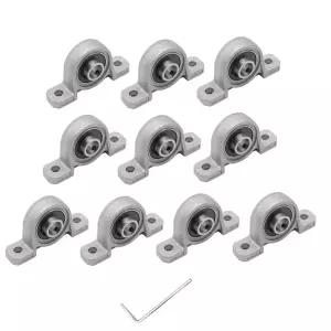 Eowpower 10피스 8mm 보어 직경 볼 장착 베개 블록 삽입 베어링